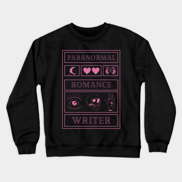 Paranormal Romance Writer (Symbols) Crewneck Sweatshirt by Awesome Writer Stuff